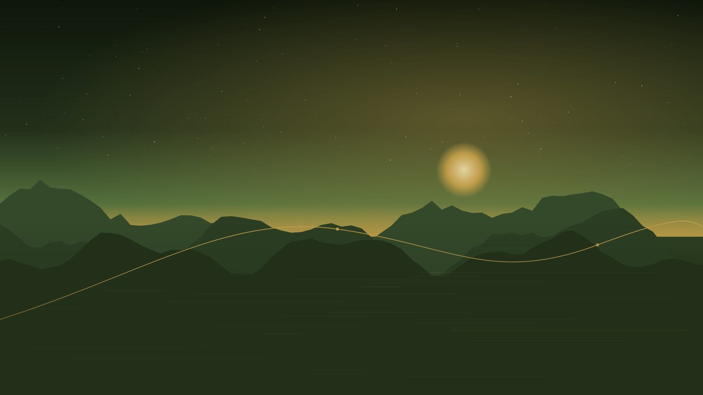 An impression of the horizon at dawn